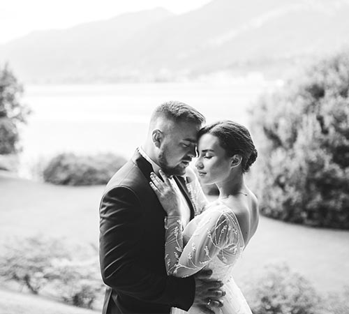 Photographe Mariage Rennes - Portraits noir et blanc des mariés