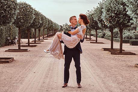 Photographe Mariage Rennes Haut de Gamme - Photo parc d'un domaine